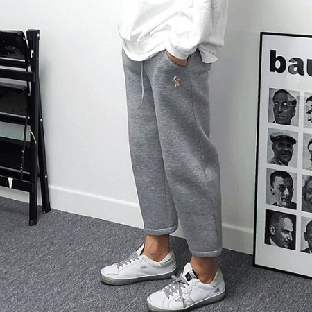 몽클*어 네오플렌 와이드 팬츠