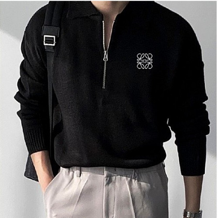 로*베 카라 숄집업 니트