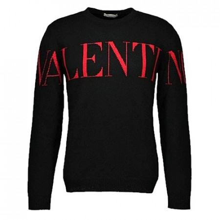 발렌*노 뉴 로고 인타르시아 캐시미어 니트