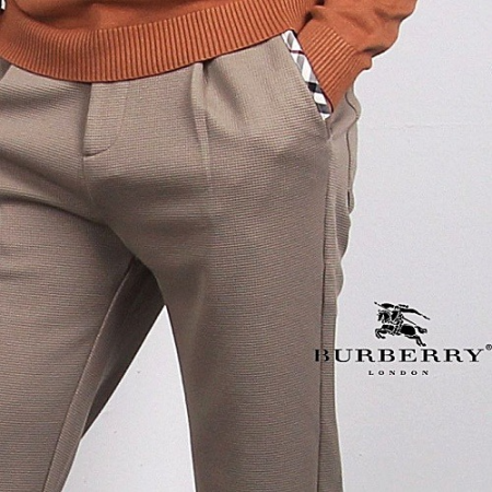 버*리 포켓 패턴띠 와플 스판팬츠