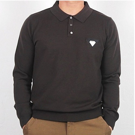 보테가 베*타 은장패치 니트 폴로 스웨터