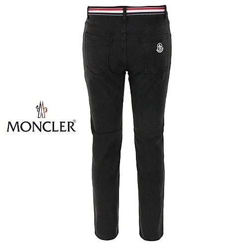 MONCLER 블랙 로고 블랙 슬림 일자진