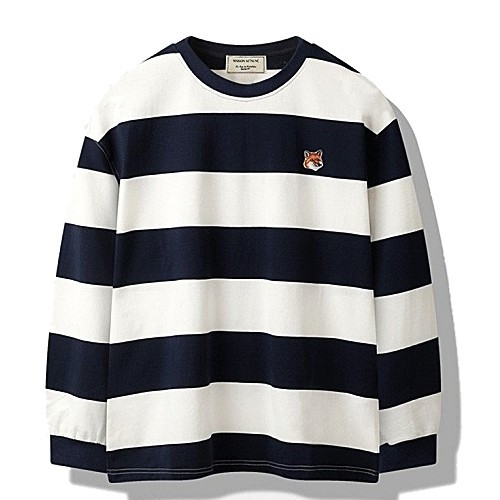 메종키*네 폭스헤드 빅 스트라이프 긴팔티