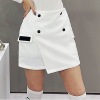 말*골프 스웨이드 버튼 스커트