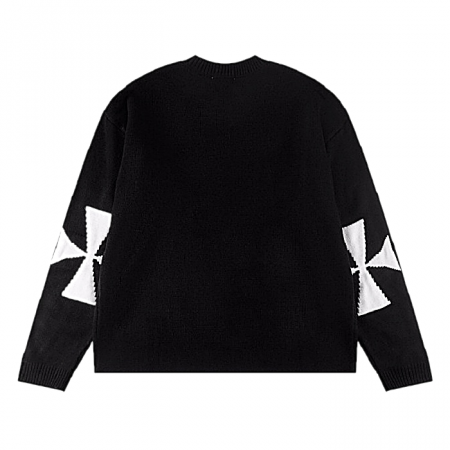 ASKYURSELF 크로스엘보 스웨터