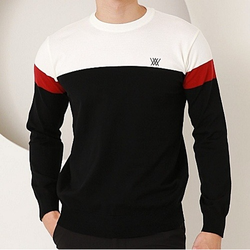 어* 와펜 로고 프리미엄 스웨터