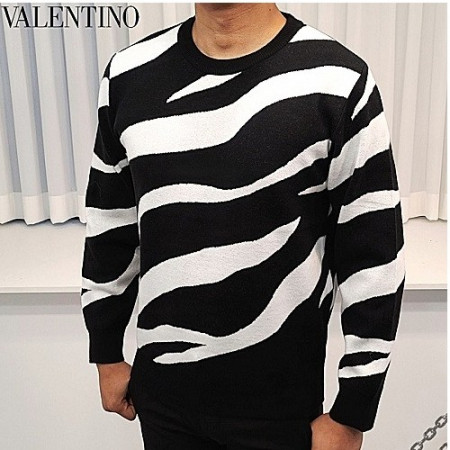 발렌*노 지브라 라운드 니트