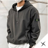 스톤아일*드 STONE ISLAND 피스 기모후드 반집업