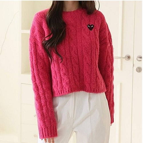 꼼데가*송 크롭 리사 울 라운드