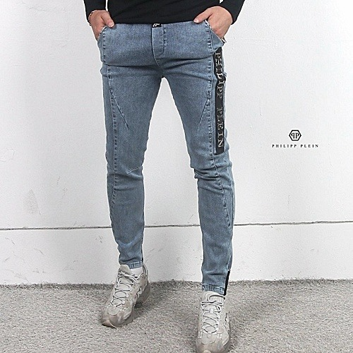 필립 플*인 워싱데님 스판 슬림팬츠