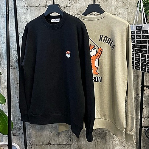 말* 타이거 로고 맨투맨 - 기모