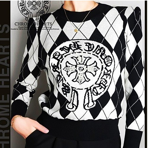 크롬*츠 큐빅 로고 니트