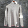 THOM BROWNE 밀라노 삼색 4-BAR 목폴라 니트