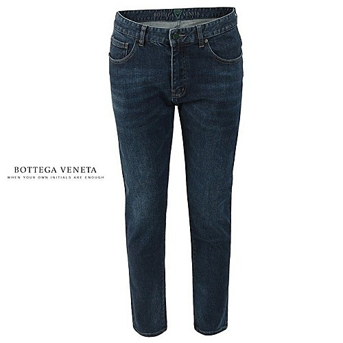 BOTTEGA VENETA 그린 메탈로고 진청 슬림 일자진
