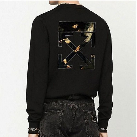 OFF-WHITE 마리조아 밍크 양기모 맨투맨 티셔츠