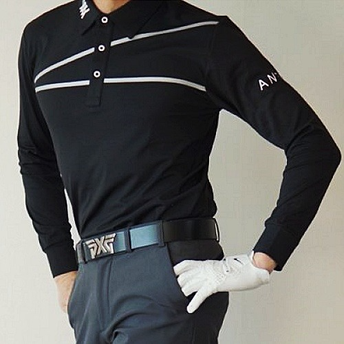 어* ANEW 엣지 기모 카라 티셔츠