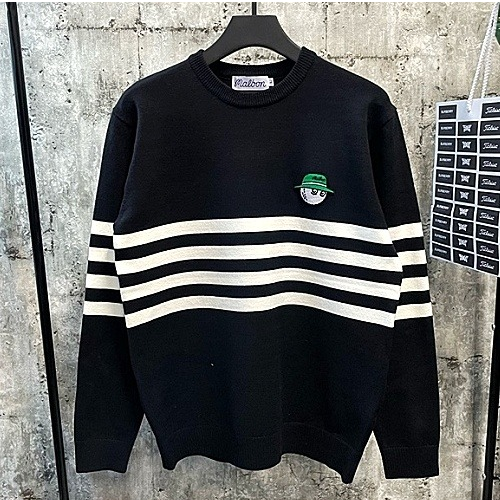 말* 그린버킷 단가라 니트