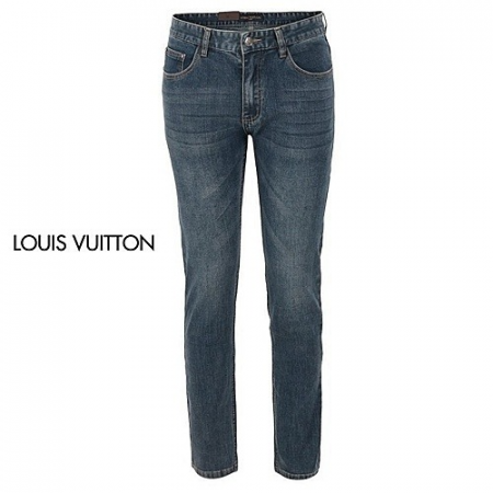 Louis Vuitton 23SS 불박 가죽패치 중청 슬림 일자진