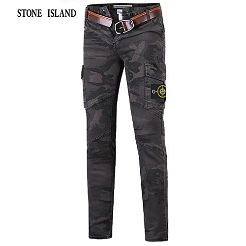 스톤아일*드 I 절개 카모 카고 팬츠