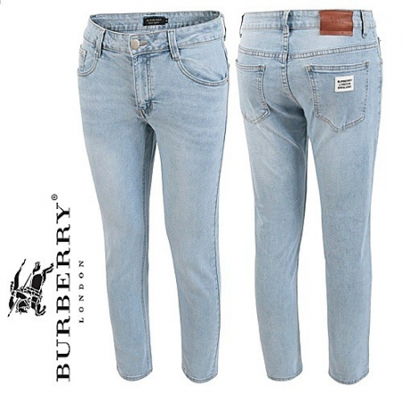 BURBERRY 런던레더 패치 연청 슬림진