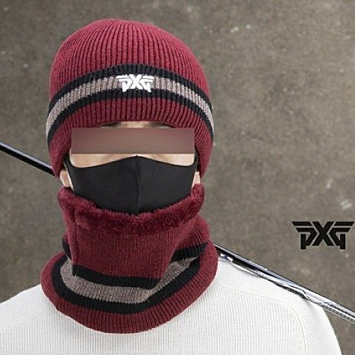 P*G 밍크 니트 비니 & 넥워머 셋트