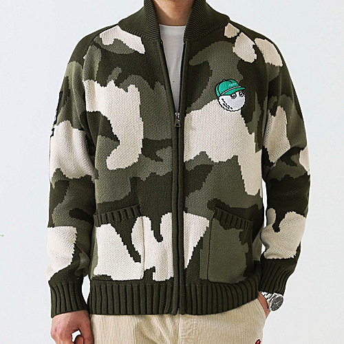 말* 카모 버킷 풀집업 스웨터