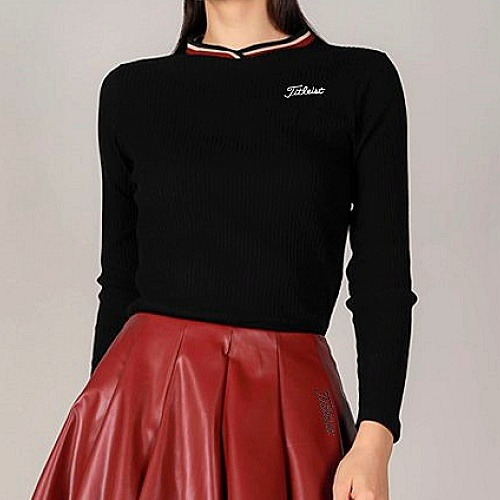 타이틀리*트 골지배색 긴팔