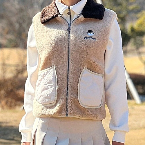 MALBON 플리스 패딩 베스트