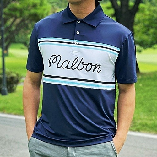 MALBON Blocked 폴로 티셔츠