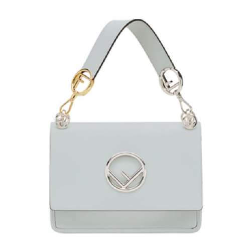 FENDI KAN I F 로고 숄더백 화이트