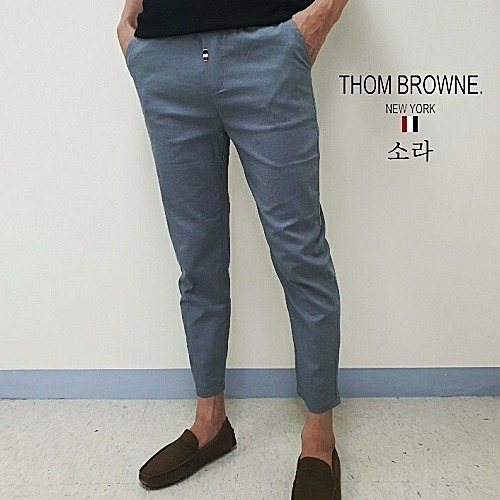 톰브*운 THOM BROWNE 린넨 밴딩 팬츠