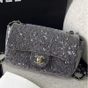 샤넬 스팽글 숄더백 그레이
