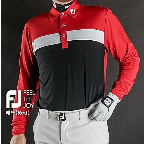 FOOTJOY GOLF 슬럽 배색 기능성 카라티