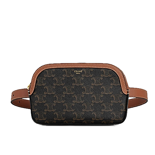 셀린느 트리옴페 캔버스 힙색 벨트백