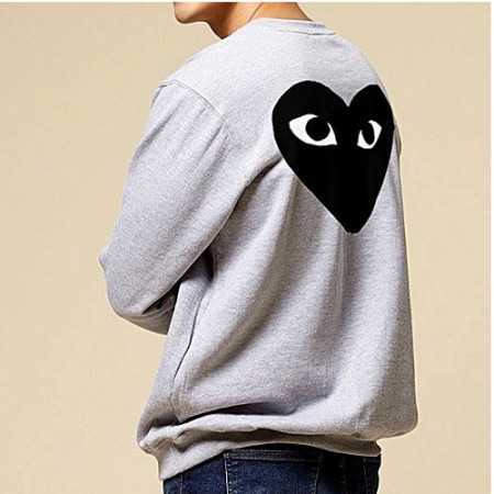 꼼데가*송 백 블랙 하트 맨투맨