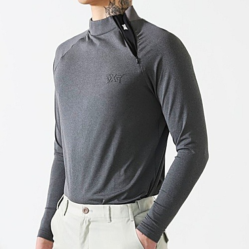 PXG 집업 롱 슬라브 티셔츠