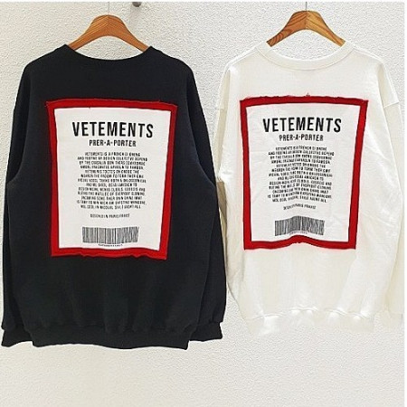 VETEMENTS 자이언트 바코드 맨투맨