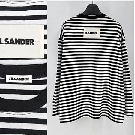 질샌더 백패치 스트라이프 롱슬리브