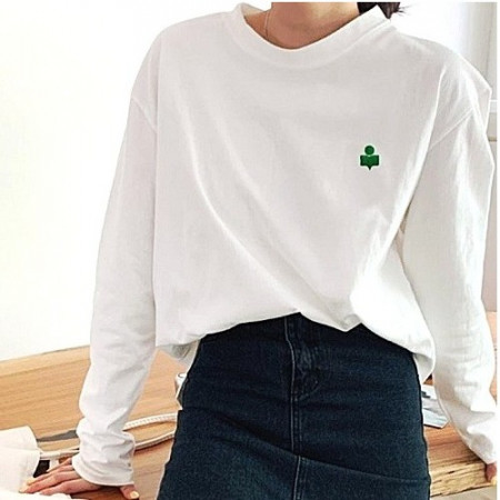 이자벨*랑 자수 긴팔티셔츠