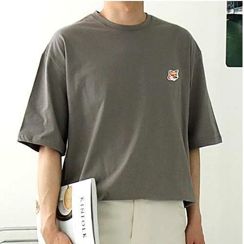 메종키*네 MAISON KITSUNE 폭스로고 티셔츠