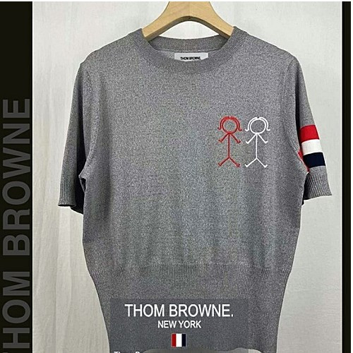 톰브*운 투걸 라운드 반팔 니트