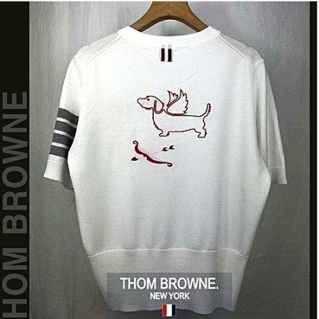 톰브*운 헥터날개 반팔 라운드니트