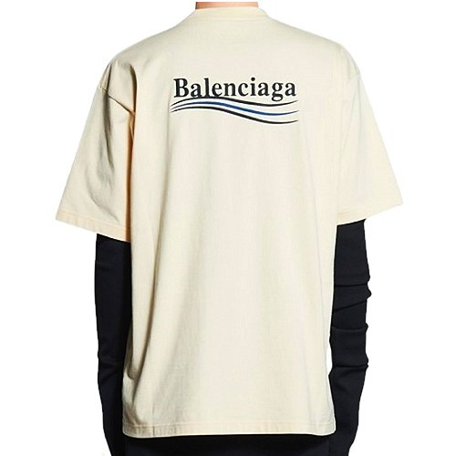BALENCIAGA 웨이브 로고 자수 반팔티