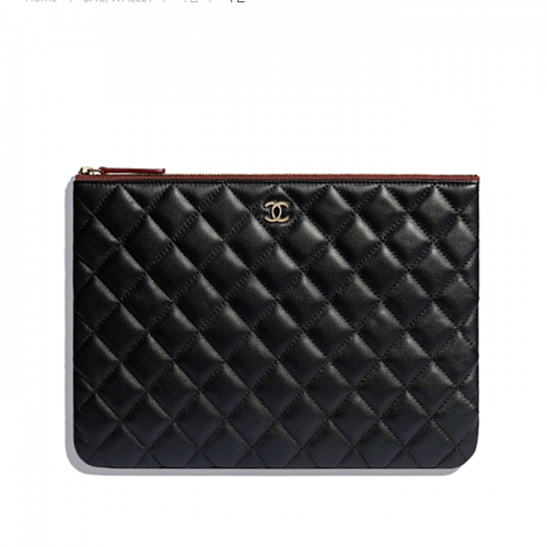 샤넬 클래식 램스킨 클러치