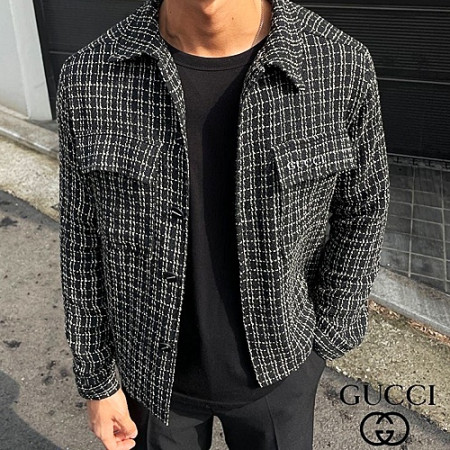 GUCCI 익스클르시브 로고자수 트위드자켓