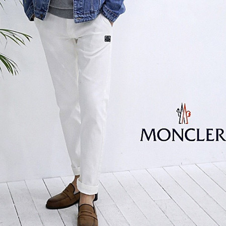 몽클*어 감마블루 코튼 스판 면팬츠