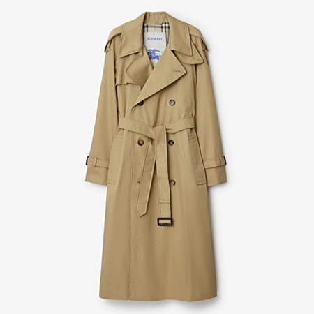 BURBERRY 롱 캐슬포드 트렌치코트 - 베이지