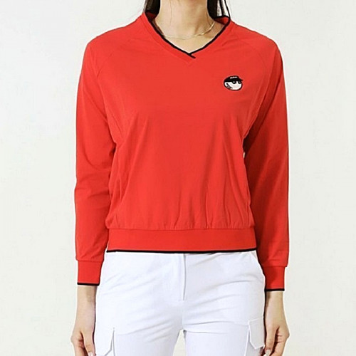 MALBON 버킷 자수 브이넥 기능성 셔츠