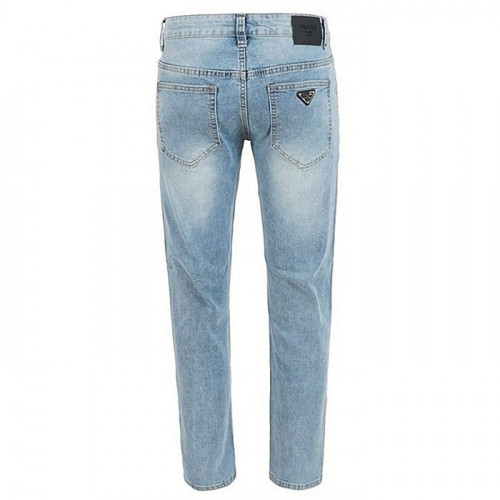 PRADA 중청 인밴드 데님 팬츠