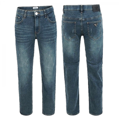 PRADA 사방 히든밴딩 슬림 일자팬츠